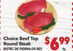 Vallarta Supermarkets Choice Beef Top Round Steak / BISTEC DE PIERNA DE RES offer