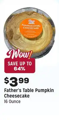 Grocery Outlet Pumpkin Cheesecake offer