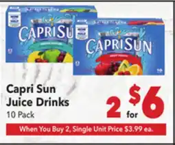Vallarta Supermarkets Capri Sun Juice Drinks offer