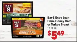 Vallarta Supermarkets Bar-S Extra Lean Ham, Honey Ham or Turkey Breast offer