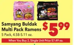 Vallarta Supermarkets Samyang Buldak Multi Pack Ramens offer