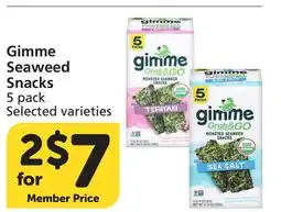 Albertsons Gimme Seaweed Snacks offer