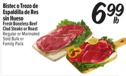 El Super Fresh Fresh Boneless Beef Clod Steaks or Roast offer