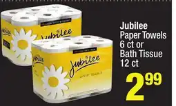 Super King Markets Jubilee Paper Towels 6 ct or Bath Tissue 12 ct offer