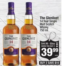 Super King Markets The Glenlivet 14 Year Single Malt Scotch Whisky offer