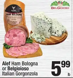 Super King Markets Alef Ham Bologna or Belgioioso Italian Gorgonzola offer