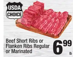 Super King Markets Beef Short Ribs or Flanken Ribs Regular or Marinated offer