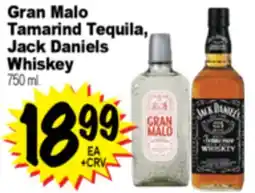 Superior Grocers Gran Malo Tamarind Tequila, Jack Daniels Whiskey offer