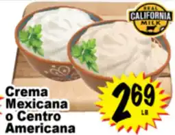 Superior Grocers Crema Mexicana o Centro Americana offer