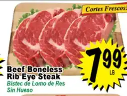 Superior Grocers Beef Boneless Rib Eye Steak offer