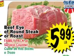 Superior Grocers Beef Eye of Round Steak Roast offer