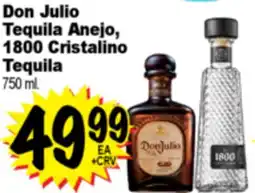 Superior Grocers Don Julio Tequila Anejo, 1800 Cristalino offer