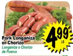 Superior Grocers Pork Longaniza or Chorizo offer