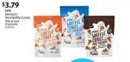 Aldi Benton's Mini Waffle Cones Milk or Dark Chocolate 4.23 oz offer