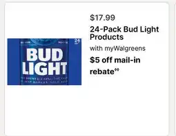 Walgreens 24-Bud Light Products offer