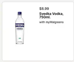 Walgreens Svedka Vodka, 750ml offer