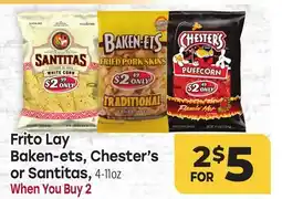 Tony’s Fresh Market Frito Lay Baken-ets, Chester's or Santitas offer