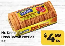 Tony’s Fresh Market Mr. Dee's Hash Brown Patties offer
