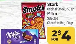 Tony’s Fresh Market Stark Original Smoki, 150g Milka Selected Chocolate Bar, 100g offer