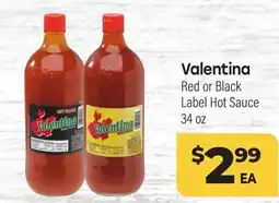 Tony’s Fresh Market Valentina Red or Black Label Hot Sauce offer