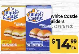 Tony’s Fresh Market White Castle Sliders offer