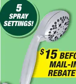 Menards Chrome Finish Handheld Showerhead offer