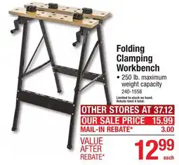 Menards Folding Clamping Workbench offer