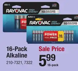 Menards 16-Pack Alkaline offer