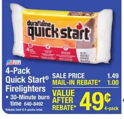 Menards 4-Pack Quick Start Firelighters offer