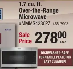Menards 1.7 cu. ft. Over-the-Range Microwave offer
