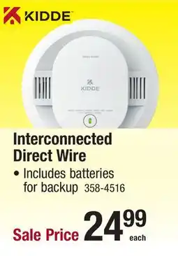 Menards KIDDE Interconnected Direct Wire SMOKE DETECTOR offer