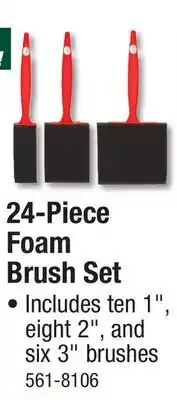 Menards 24-Piece Foam Brush Set offer
