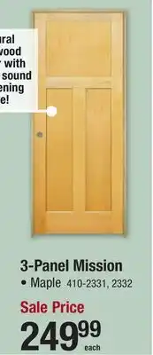 Menards 3-Panel Mission DOOR offer