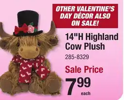 Menards 14H Highland Cow Plush offer