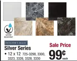 Menards DESIGNER'S IMAGE Silver Series SELF-STICK VINYL TILE offer