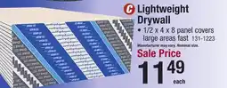 Menards Lightweight Drywall offer