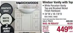 Menards Magickwoods Windsor Vanity with Top offer