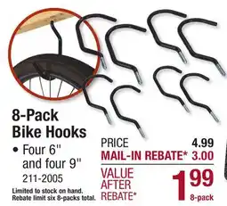 Menards 8-Pack Bike Hooks offer