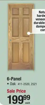 Menards Mastercraft 6-Panel 30W x 80H Prehung Doors offer