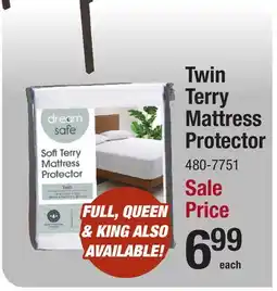 Menards Twin Terry Mattress Protector offer