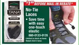 Menards No-Tie Laces offer