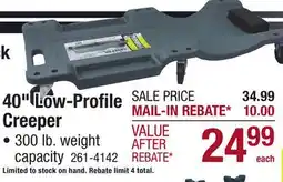 Menards 40 Low-Profile Creeper offer
