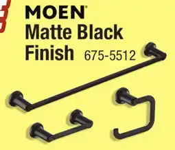 Menards MOEN Matte Black Finish offer