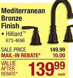 Menards Mediterranean Bronze Finish offer