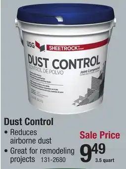 Menards Dust Control Joint Compound offer