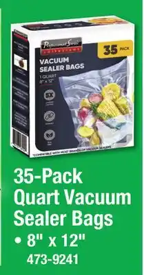 Menards 35-Pack Quart Vacuum Sealer Bags offer