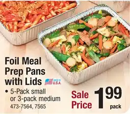 Menards Foil Meal Prep Pans with Lids offer