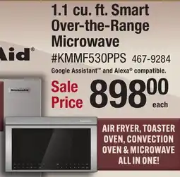 Menards 1.1 cu. ft. Smart Over-the-Range Microwave offer