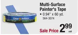 Menards Multi-Surface Painter's Tape offer