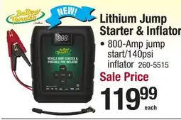 Menards Lithium Jump Starter & Inflator offer